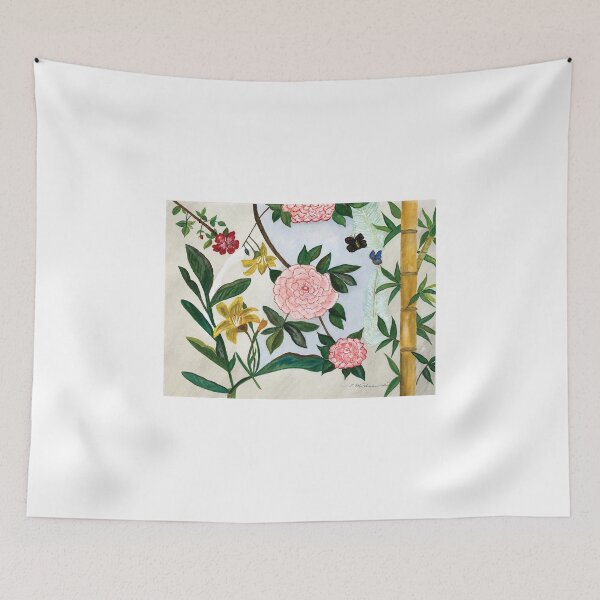 Item preview, Watercolor Painting of Flowers, Leaves, Butterflies, and Bamboo designed and sold by Mr. Electrician.
