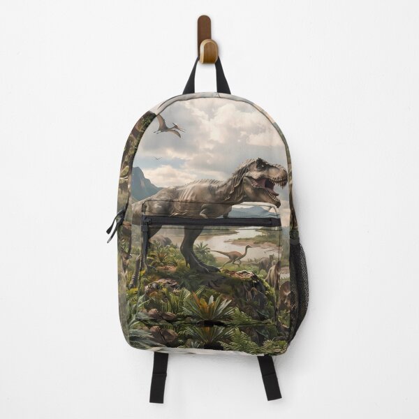 Item preview, Family Tyrannosaurus Rex Dinosaur World Jurassic Landscape Art designed and sold by ART ATTACK ZONE.