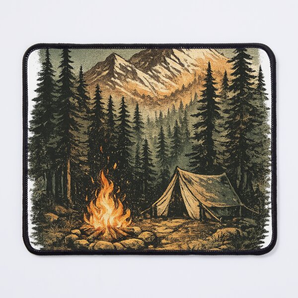 Item preview, Vintage Camping Mountain Night designed and sold by ZIZO1991.