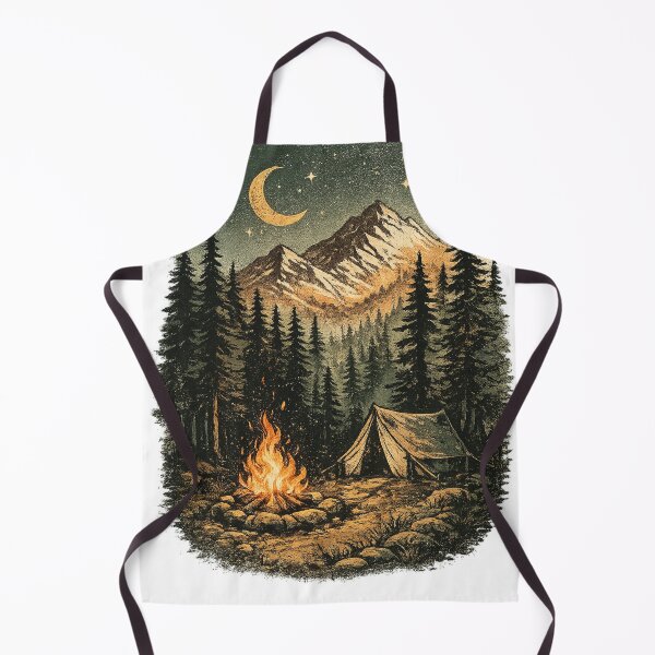 Item preview, Vintage Camping Mountain Night designed and sold by ZIZO1991.