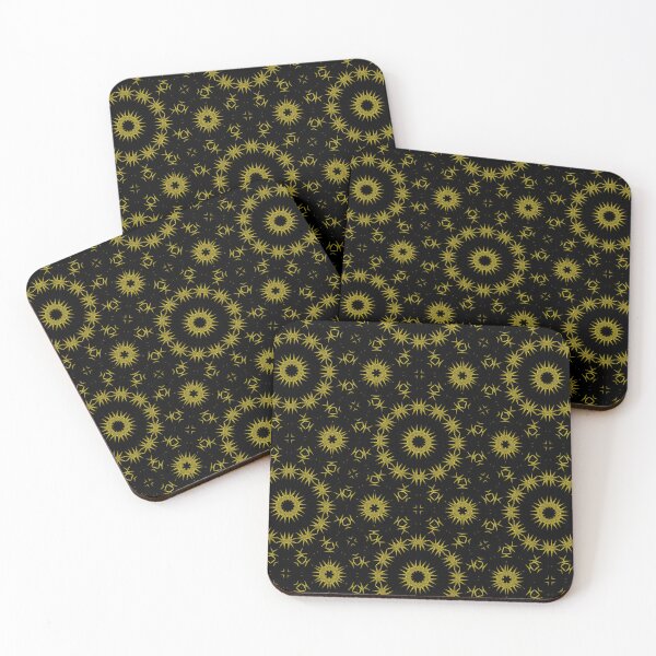 Item preview, Gold Celestial Geometric Pattern on Black designed and sold by SweetLilith.