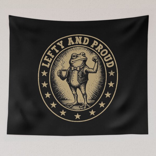 Item preview, Lefty And Proud - Funny Frog Meme For Left Handed Day designed and sold by gunaone-design.