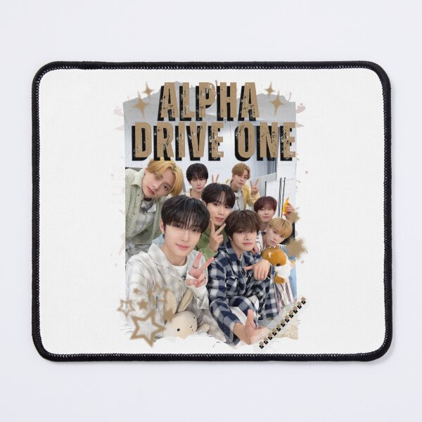 Item preview, ALPHA DRIVE ONEe (ALD1) Global KPOP Boy Group Black and White Collage Digital Art Portrait designed and sold by AJUNICE STUDIO.