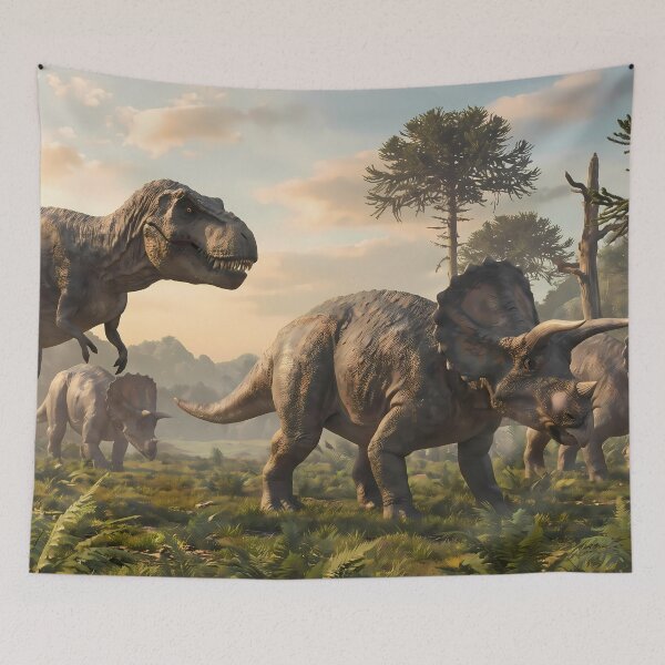 Item preview, Sister Tyrannosaurus Rex Dinosaur World Jurassic Landscape Art designed and sold by ART ATTACK ZONE.