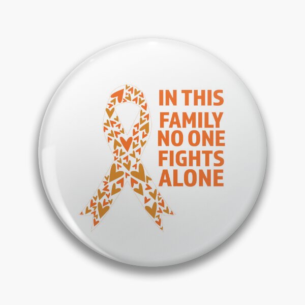 Item preview, leukemia cancer awareness, in this family no one fights alone, orange ribbon designed and sold by BlueDiamond-19.