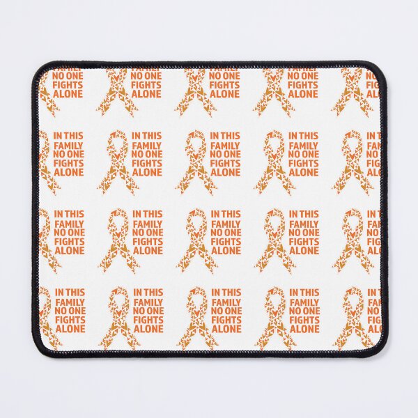 Item preview, leukemia cancer awareness, in this family no one fights alone, orange ribbon designed and sold by BlueDiamond-19.