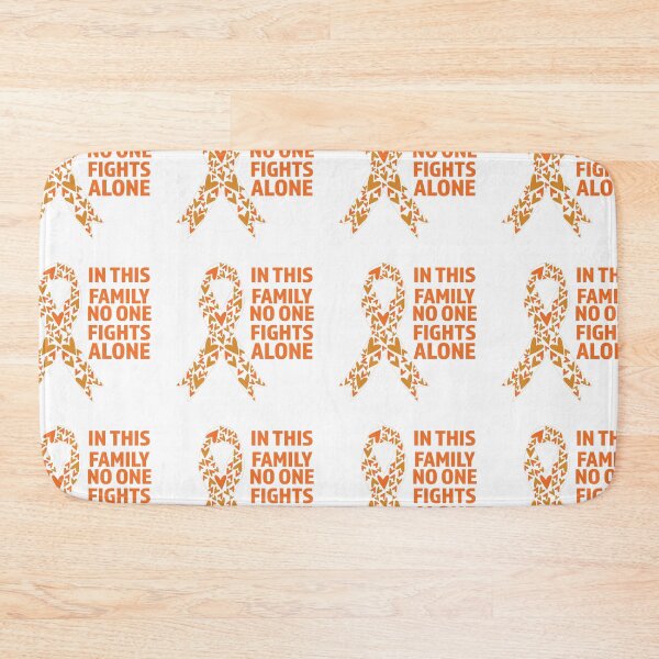 Item preview, leukemia cancer awareness, in this family no one fights alone, orange ribbon designed and sold by BlueDiamond-19.