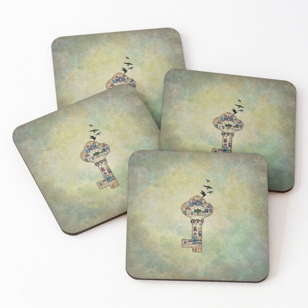 Item preview, Jerusalem Old City Capital of Palestine Key of Return Art designed and sold by Hurriyyatee.