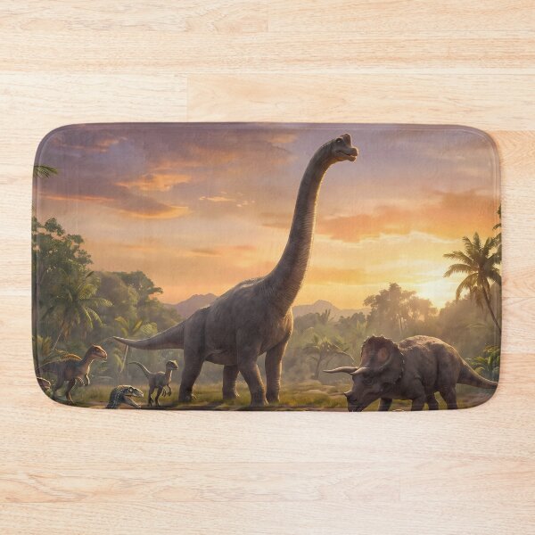 Item preview, Son Tyrannosaurus Rex Dinosaur World Jurassic Landscape Art designed and sold by ART ATTACK ZONE.