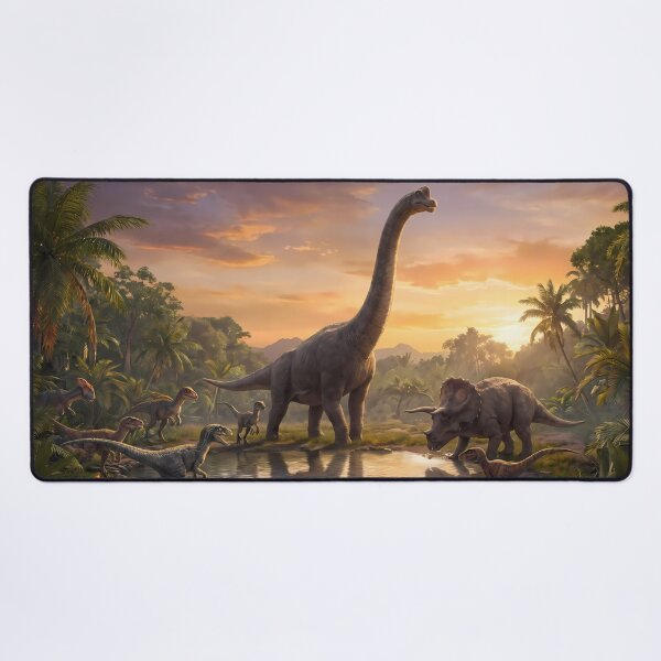 Item preview, Son Tyrannosaurus Rex Dinosaur World Jurassic Landscape Art designed and sold by ART ATTACK ZONE.