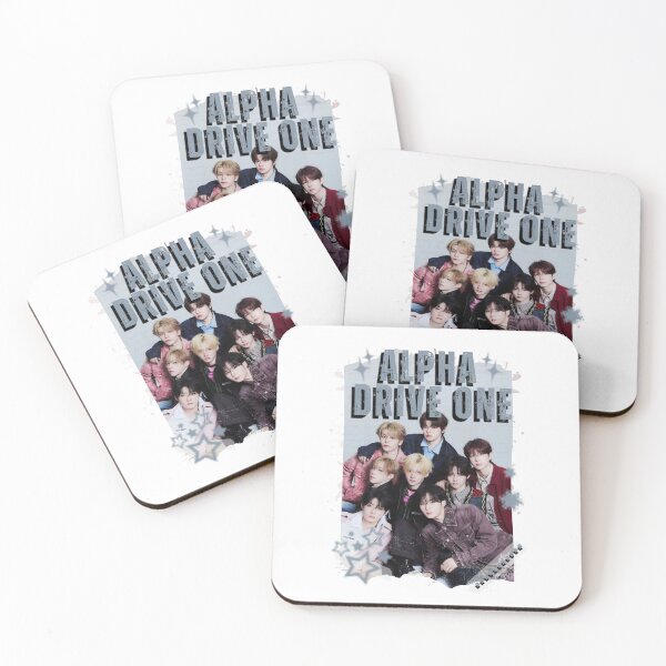 Item preview, ALPHA DRIVE ONEe (ALD1) Global KPOP Boy Group Black and White Collage Digital Art Portrait designed and sold by AJUNICE STUDIO.