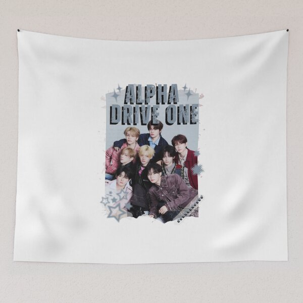 Item preview, ALPHA DRIVE ONEe (ALD1) Global KPOP Boy Group Black and White Collage Digital Art Portrait designed and sold by AJUNICE STUDIO.