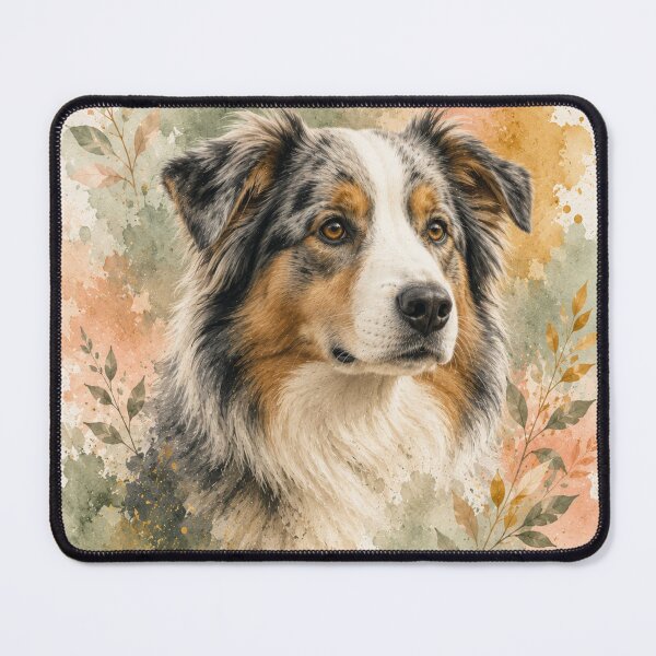 Item preview, Australian Shepherd Watercolor T-Shirt | Artistic Dog Lover Tee | Boho Pet Gift | Watercolor Aussie Shirt | Unisex Graphic Tee designed and sold by TimberTail8.