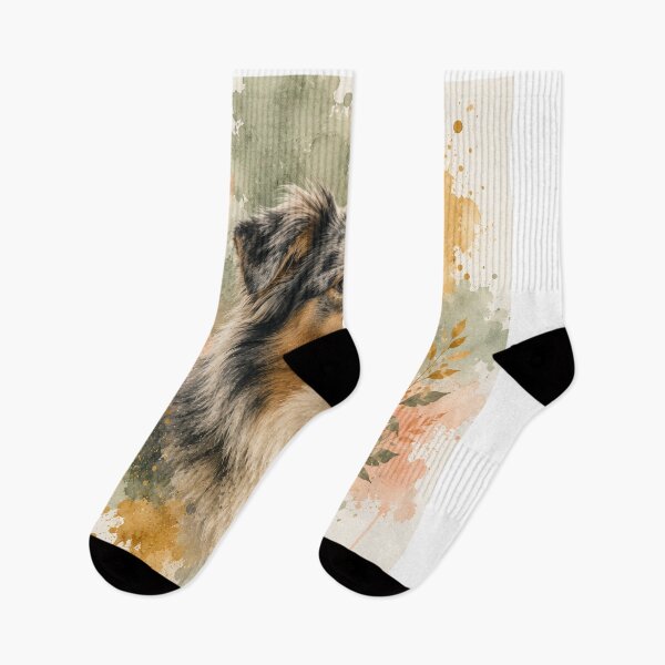 Item preview, Australian Shepherd Watercolor T-Shirt | Artistic Dog Lover Tee | Boho Pet Gift | Watercolor Aussie Shirt | Unisex Graphic Tee designed and sold by TimberTail8.