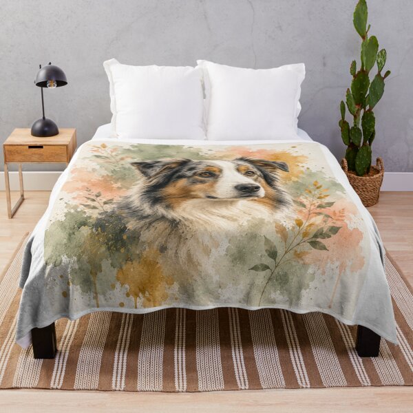 Item preview, Australian Shepherd Watercolor T-Shirt | Artistic Dog Lover Tee | Boho Pet Gift | Watercolor Aussie Shirt | Unisex Graphic Tee designed and sold by TimberTail8.