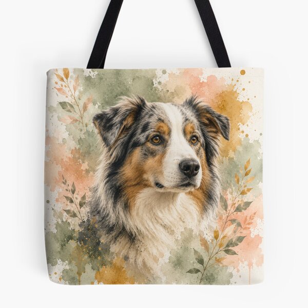 Item preview, Australian Shepherd Watercolor T-Shirt | Artistic Dog Lover Tee | Boho Pet Gift | Watercolor Aussie Shirt | Unisex Graphic Tee designed and sold by TimberTail8.