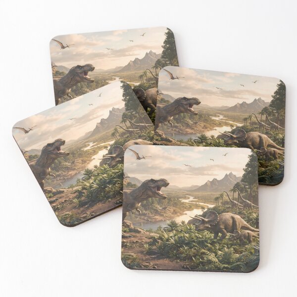 Item preview, Mom Tyrannosaurus Rex Dinosaur World Jurassic Landscape Art designed and sold by ART ATTACK ZONE.