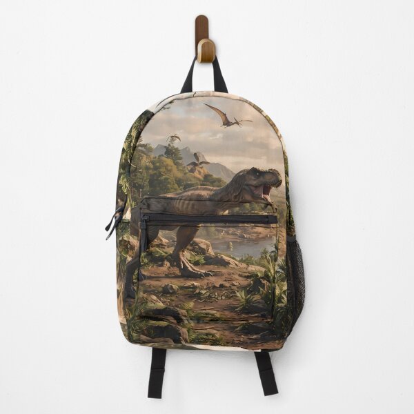 Item preview, Mom Tyrannosaurus Rex Dinosaur World Jurassic Landscape Art designed and sold by ART ATTACK ZONE.