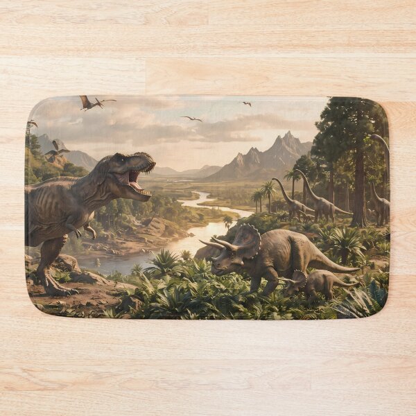 Item preview, Mom Tyrannosaurus Rex Dinosaur World Jurassic Landscape Art designed and sold by ART ATTACK ZONE.