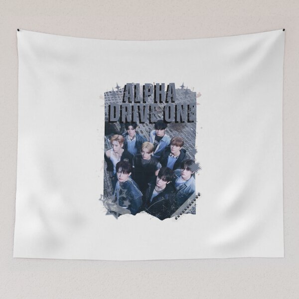 Item preview, ALPHA DRIVE ONEe (ALD1) Global KPOP Boy Group Black and White Collage Digital Art Portrait designed and sold by AJUNICE STUDIO.