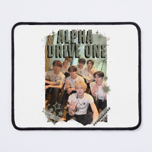 Item preview, ALPHA DRIVE ONEe (ALD1) Global KPOP Boy Group Black and White Collage Digital Art Portrait designed and sold by AJUNICE STUDIO.