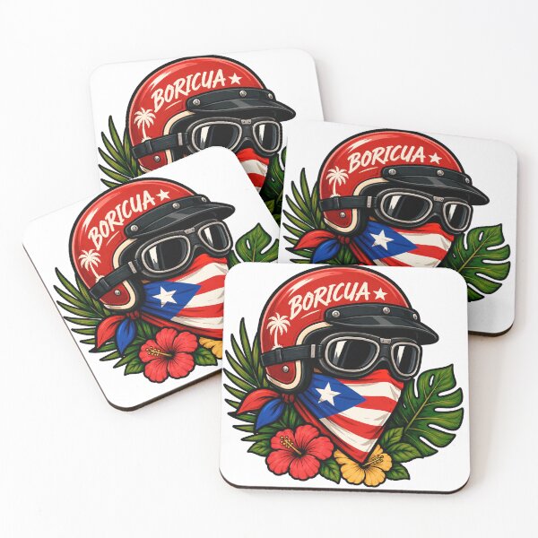Item preview, Retro Puerto Rican Helmet | Tropical Sticker with Bandana and Vintage Glasses designed and sold by StudioBase.