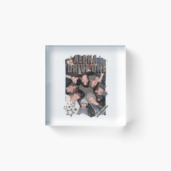 Item preview, ALPHA DRIVE ONEe (ALD1) Global KPOP Boy Group Black and White Collage Digital Art Portrait designed and sold by AJUNICE STUDIO.
