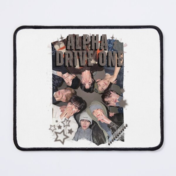 Item preview, ALPHA DRIVE ONEe (ALD1) Global KPOP Boy Group Black and White Collage Digital Art Portrait designed and sold by AJUNICE STUDIO.