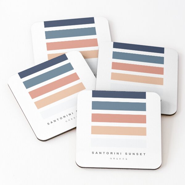 Item preview, ‘Santorini Sunset’ Travel Hue Palette designed and sold by The Colourful Game.