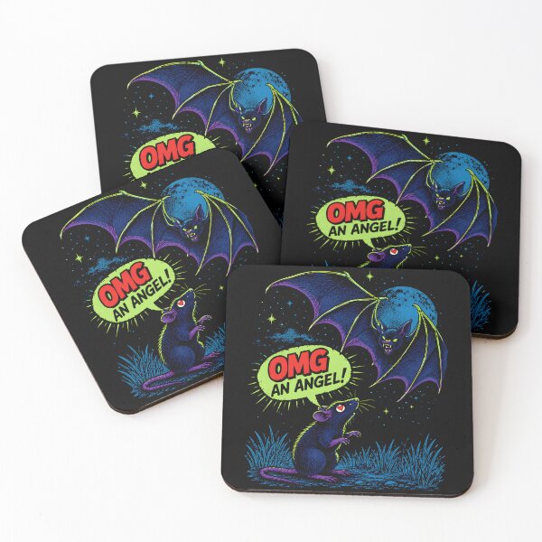 Item preview, OMG An Angel Bat and Rat Night Humor designed and sold by Victor Shadehorn.