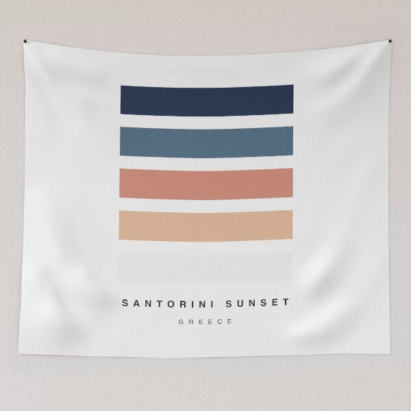 Item preview, ‘Santorini Sunset’ Travel Hue Palette designed and sold by The Colourful Game.