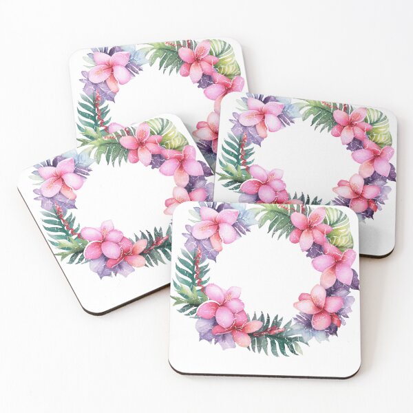 Item preview, Tropical Flower Wreath Hawaiian Aloha Summer Vacation Lover designed and sold by TimelessEngrave.