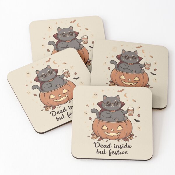 Item preview, Dead Inside But Festive Halloween Cat Design designed and sold by WillCraftx.