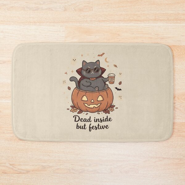 Item preview, Dead Inside But Festive Halloween Cat Design designed and sold by WillCraftx.