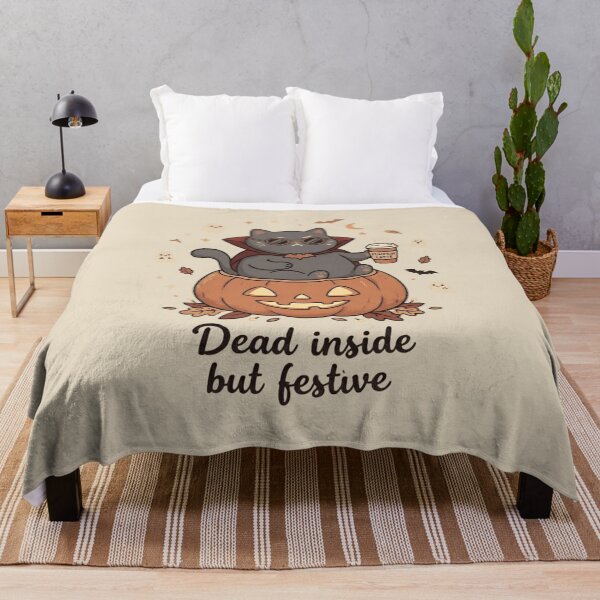 Item preview, Dead Inside But Festive Halloween Cat Design designed and sold by WillCraftx.