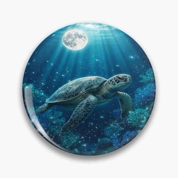 Item preview, Moonlit Sea Turtle designed and sold by Witty Moon.