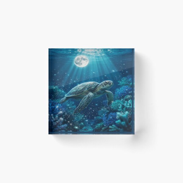 Item preview, Moonlit Sea Turtle designed and sold by Witty Moon.