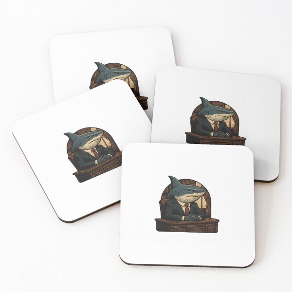 Item preview, Shark CEO - Vintage Business Shark Office Illustration designed and sold by Komkommertje.
