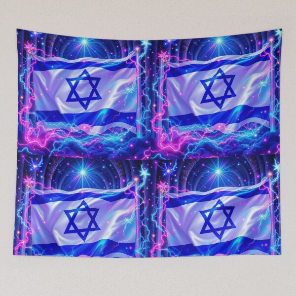Item preview, Israeli Sparkly Flag designed and sold by Harmonious Art.