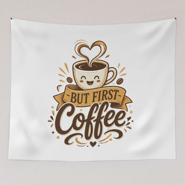 Item preview, But First Coffee Cute Coffee Cup designed and sold by ZIZO1991.