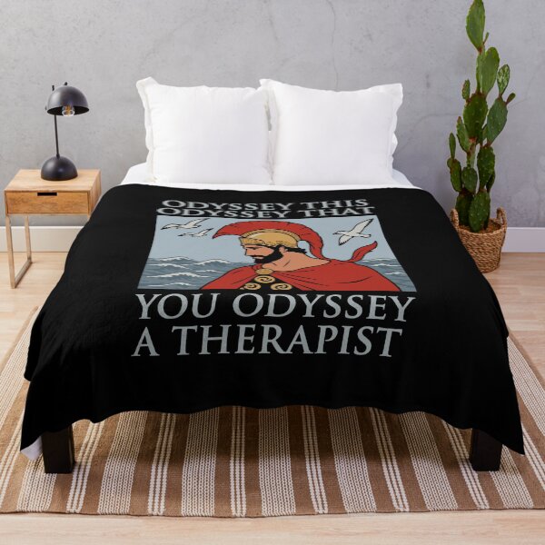 Item preview, Funny Greek Mythology Meme Odyssey Needs A Therapist designed and sold by Krasnovaovaova.
