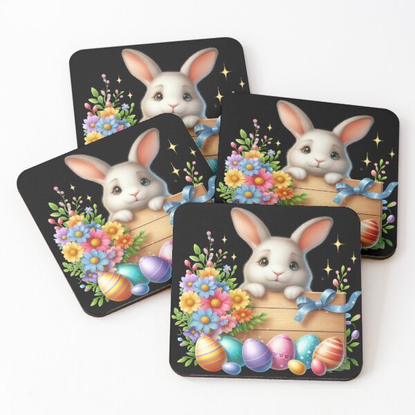 Item preview, Cute Bunny with Easter Eggs designed and sold by Codavid85.