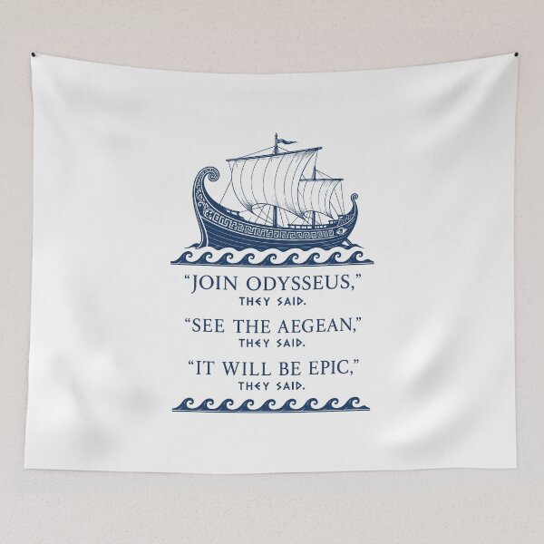 Item preview, Sarcastic Greek Odyssey Quote Ancient Ship Aesthetic designed and sold by Krasnovaovaova.