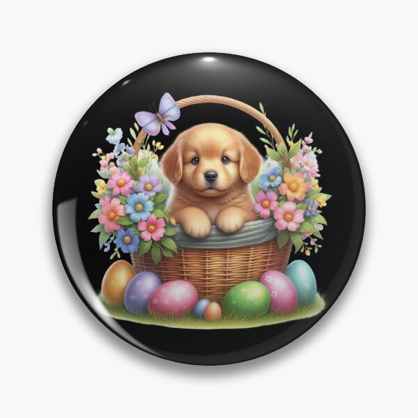 Item preview, Puppy in a Flower Basket designed and sold by Codavid85.