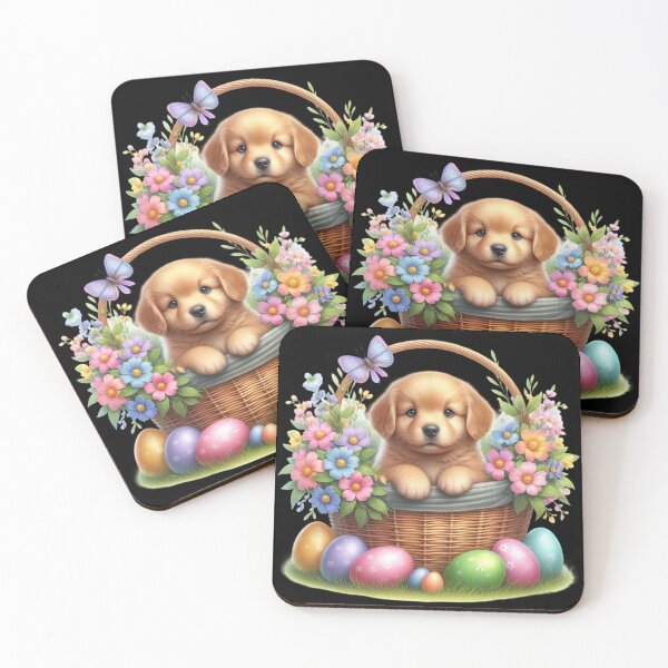 Item preview, Puppy in a Flower Basket designed and sold by Codavid85.