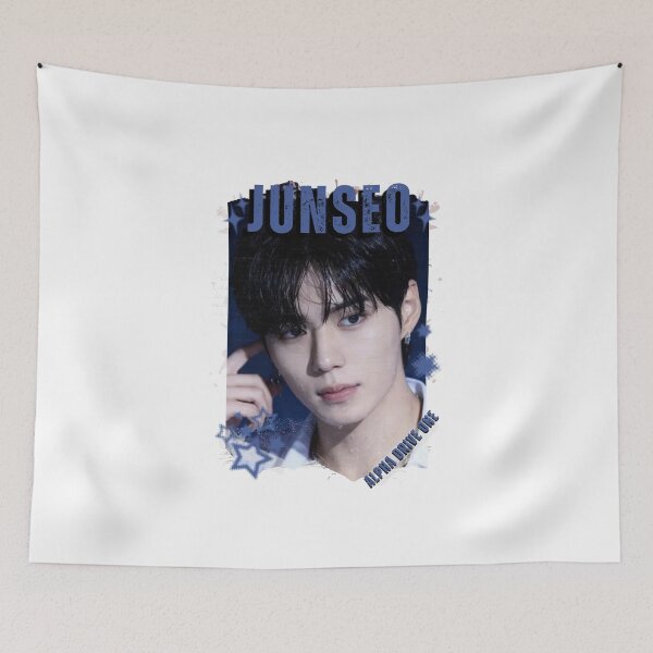 Item preview, ALPHA DRIVE ONEe (ALD1) Junseo Global KPOP Boy Group Black and White Collage Digital Art Portrait designed and sold by AJUNICE STUDIO.
