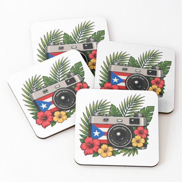 Item preview, Retro Puerto Rico Camera | Vintage Tropical Sticker for Travel Lovers designed and sold by StudioBase.