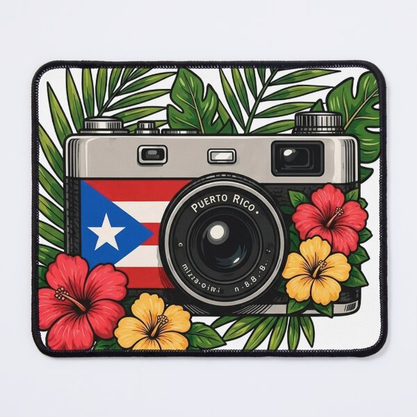 Item preview, Retro Puerto Rico Camera | Vintage Tropical Sticker for Travel Lovers designed and sold by StudioBase.