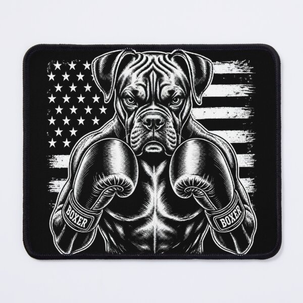 Item preview, Vintage Boxer Dog Boxing USA Line Art designed and sold by Petsthetic.