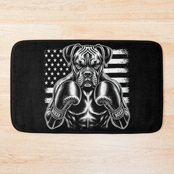 Item preview, Vintage Boxer Dog Boxing USA Line Art designed and sold by Petsthetic.